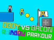 Igra Obby protiv Bacona Rainbow Parkour online