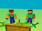Igra Nub protiv Pros. Noževi za minecraft bacanje online