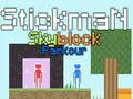 Igra Stickman Skyblock Parkour online Igra Stickman Skyblock Parkour online