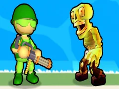Igra Zalijepljeni uništava zombije online