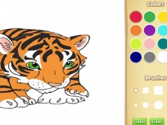Igra Bojanje knjige: Tigerok online