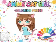 Igra Anime Stranice za bojanje mačke online