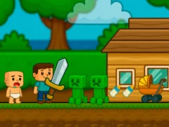 Igra Kid Nub, pomoć! Steve online Igra Kid Nub, pomoć! Steve online