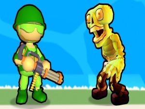 Igra Zalijepljeni uništava zombije online