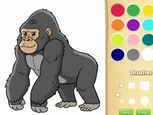 Igra Boja za djecu za djecu: Gorilla online