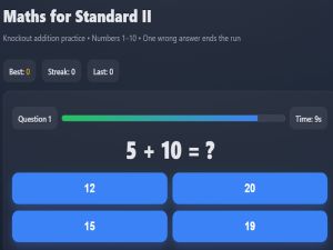 Igra Matematika za Standard II online