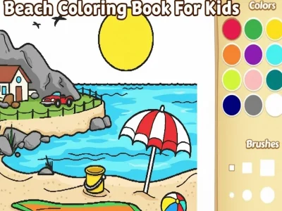 Igra Bojanka za djecu: Plaža online Igra Bojanka za djecu: Plaža online