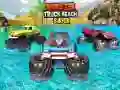 Igra Surfanje na plaži s monster truckom online Igra Surfanje na plaži s monster truckom online