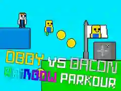 Igra Obby protiv Bacona Rainbow Parkour online