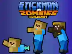 Igra Stickman protiv zombija WorldCraft online Igra Stickman protiv zombija WorldCraft online
