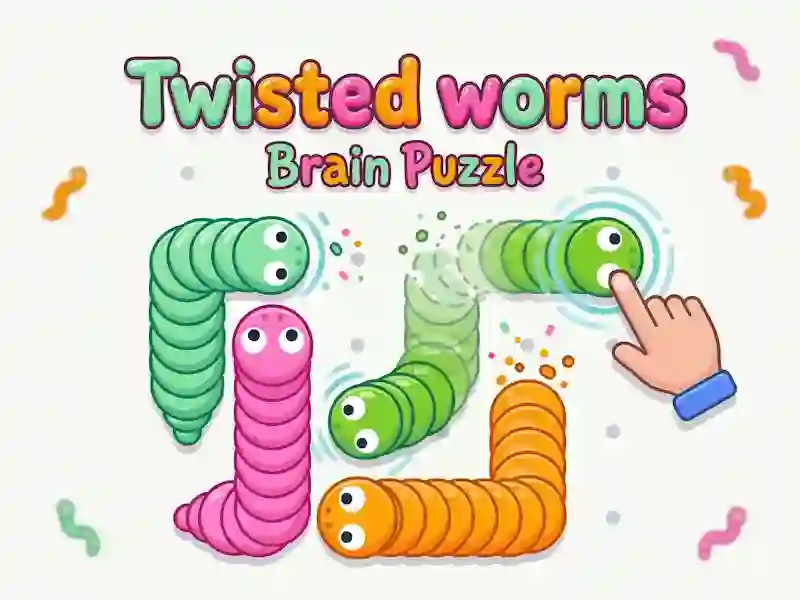 Igra Twisted worms Brain Puzzle online