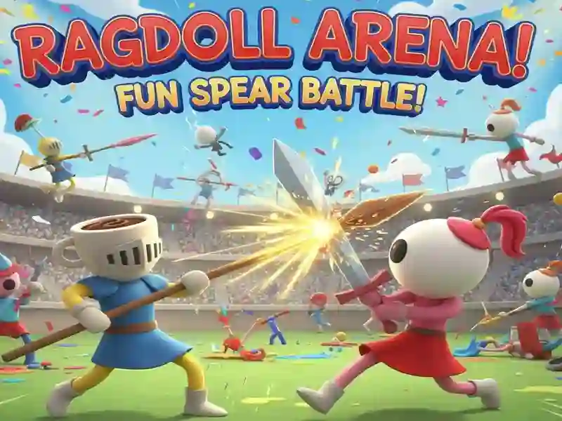 Igra Rag Doll Arena: Zabavna bitka kopljima online