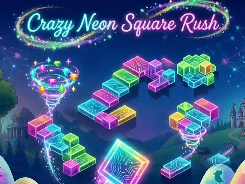 Igra Crazy Neon Square Raid online