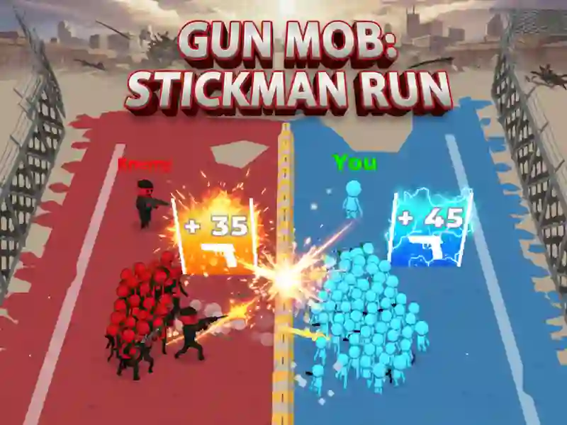 Igra Mob oružje: Stickman trčanje online