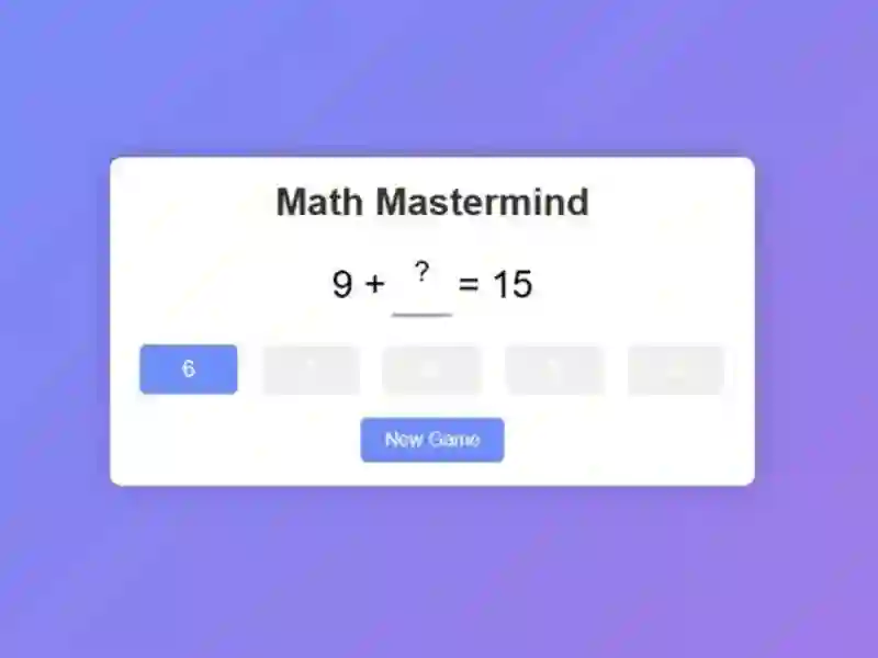 Igra Matematički genij online