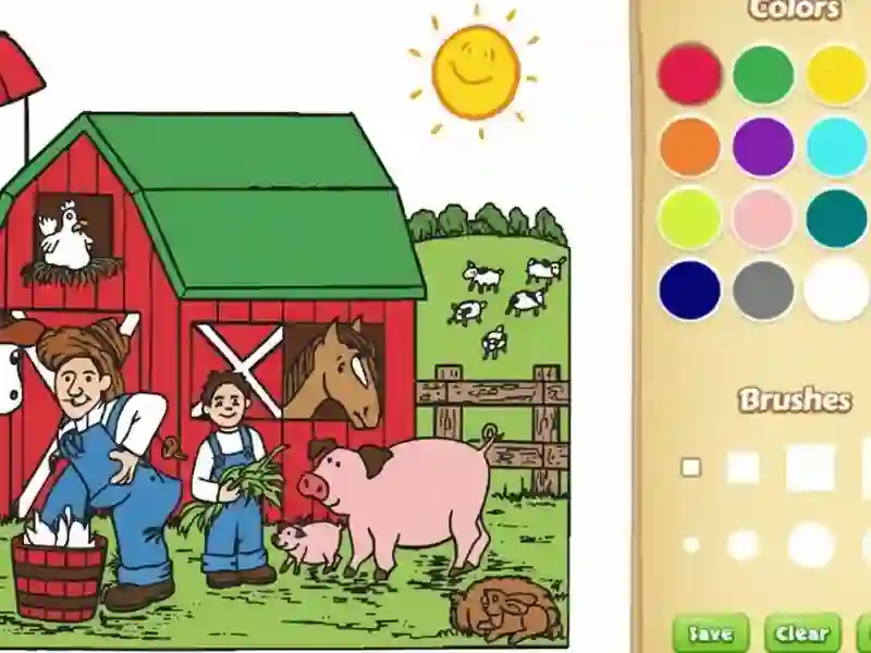 Igra Knjiga za bojanje za djecu: Farma online