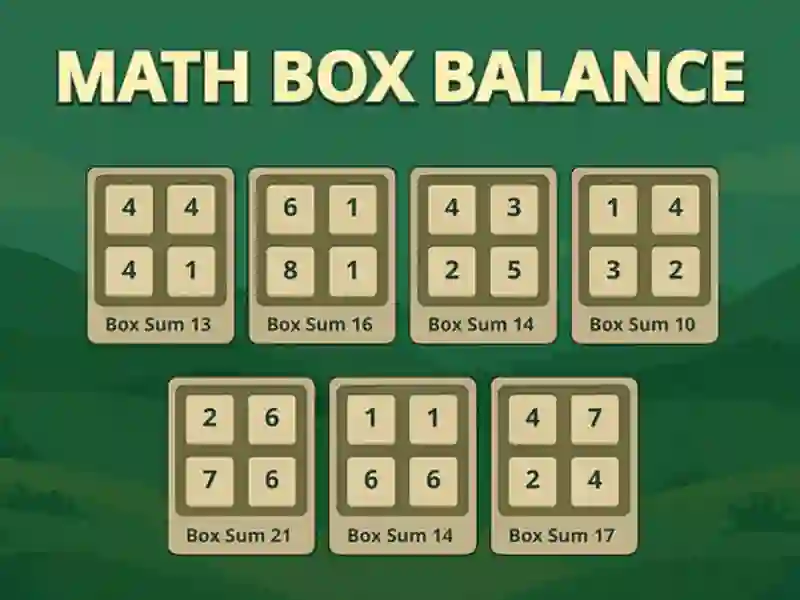 Igra Matematička ravnoteža online Igra Matematička ravnoteža online