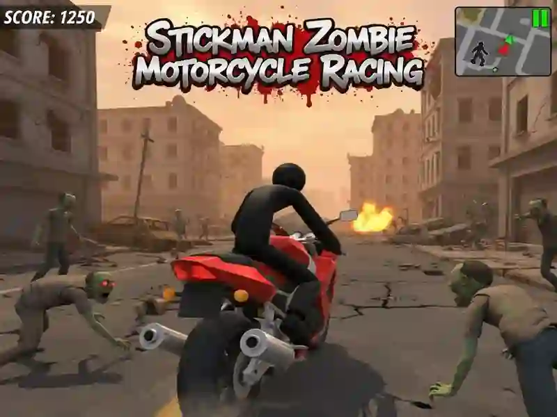 Igra Stickman Zombie Motociklističke utrke online Igra Stickman Zombie Motociklističke utrke online
