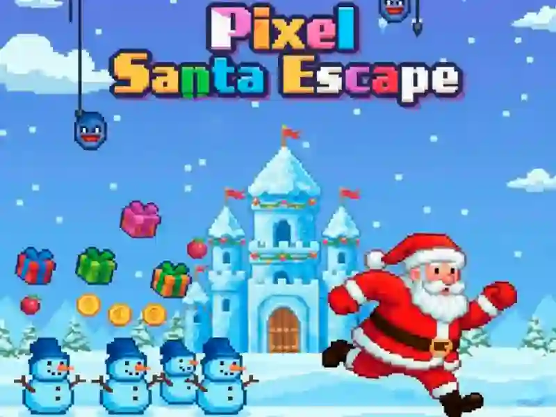 Igra Pixel Santa: Pobjeći online