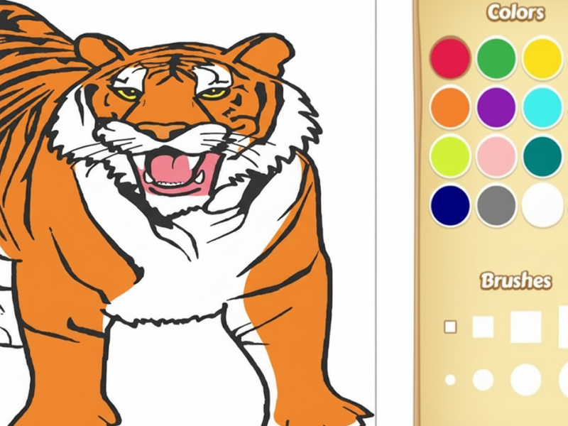 Igra Bojanje tigra online
