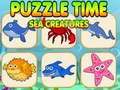 Igra Puzzle Vrijeme Morske Kreature online