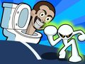 Igra Stickman protiv Skibidi Toaleta online