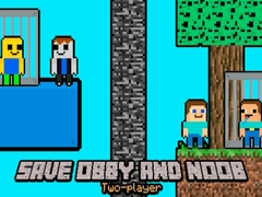 Igra Spasi Obbyja i Nooba Dva Igrača online