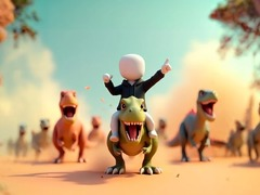 Igra Stickman: Arena Dinosaura online