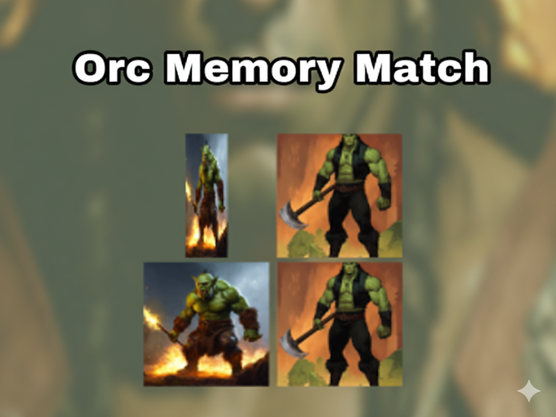Igra Orcs: memorija podudaranje online