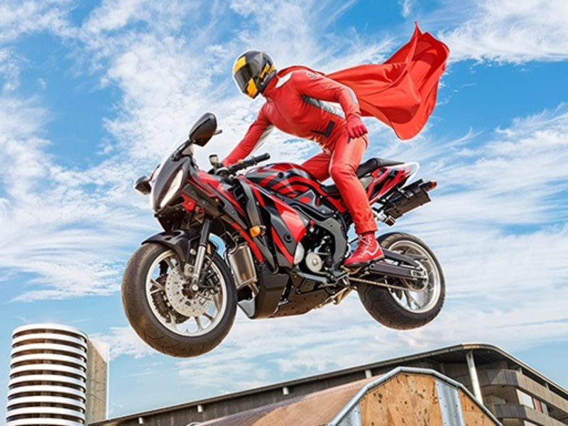 Igra Pravi motocikl: superherojski trikovi 3D online