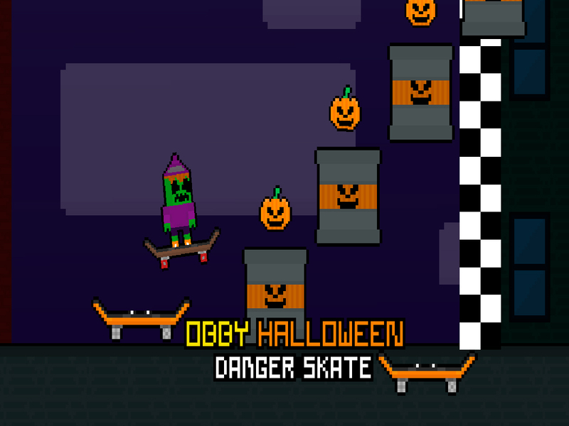 Igra OBBI Halloween: Opasni klizač online