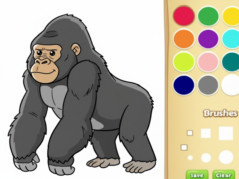 Igra Boja za djecu za djecu: Gorilla online